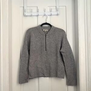 Madewell Gray Half-Zip Women's Sweater Size S